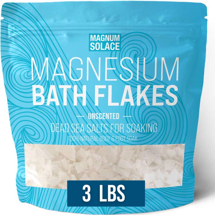 Magnum Solace - Wholesale Bath Salts - Magnesium Bath Flakes, Dead Sea Bath Salts, Unscented