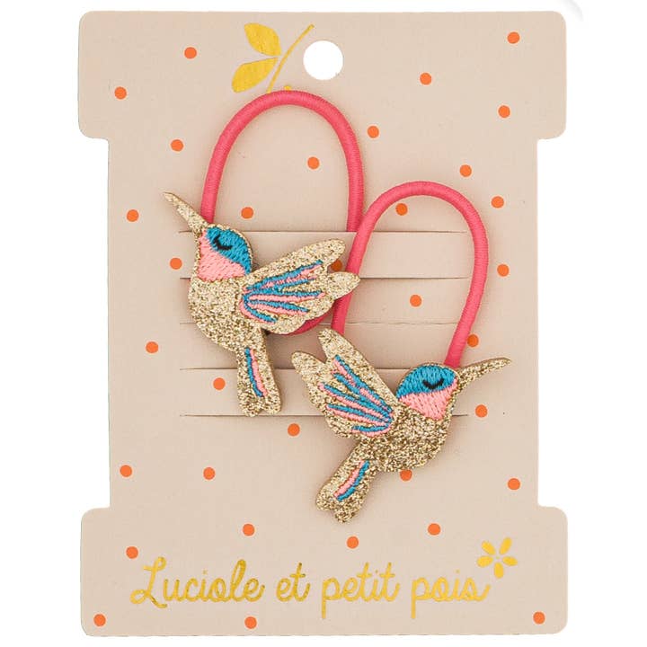 Élastiques mini - Sunny le colibri (paire) pour la vente par Luciole et Petit Pois