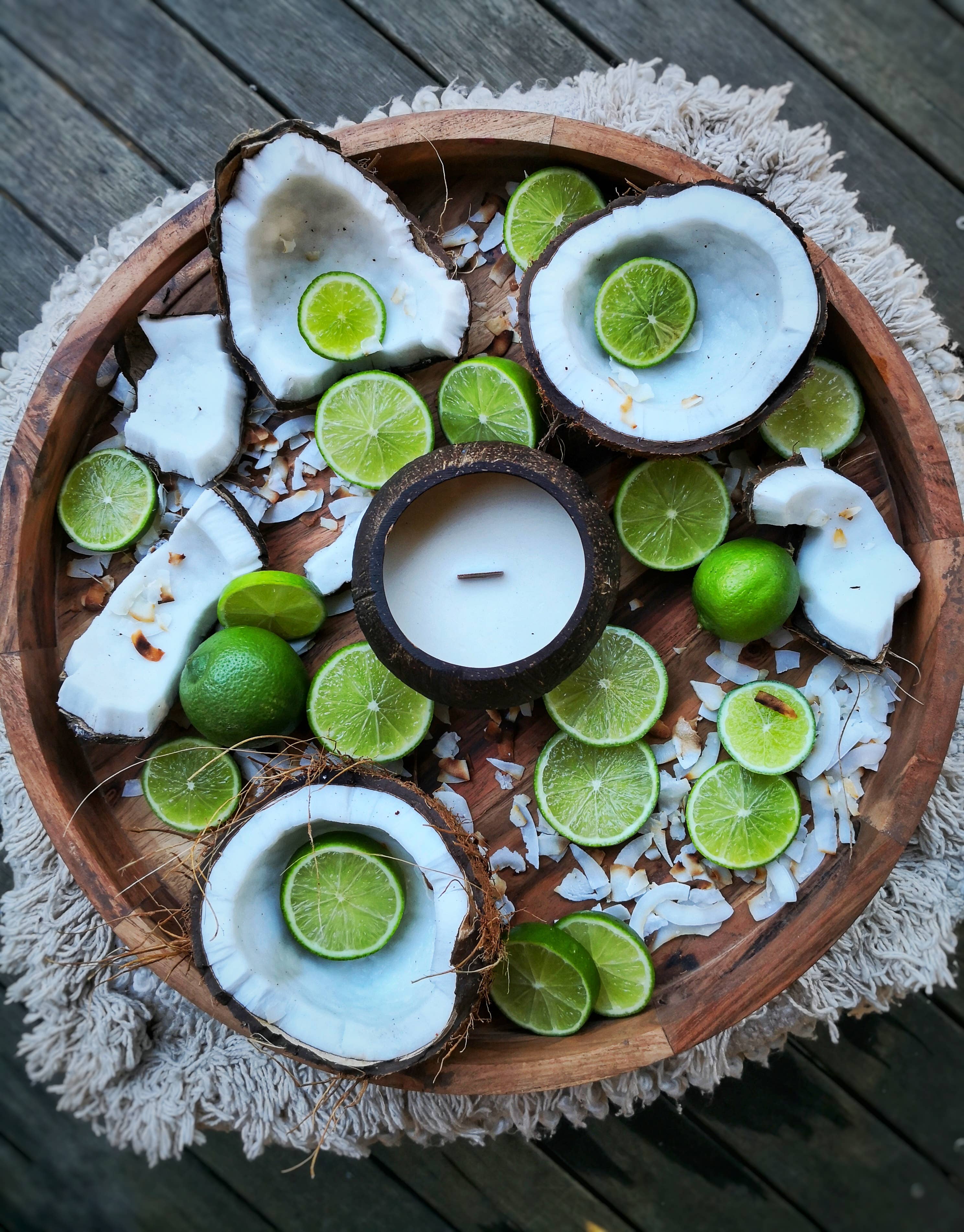 Coconut Bowls – wholesale Jar/filled candle – Coconut Candle - Coconut Lime