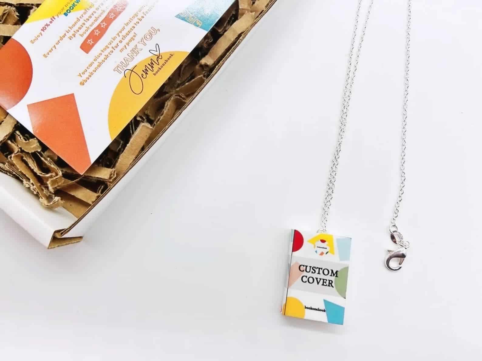 bookonahookco – wholesale Pendant/charm necklace – Custom Necklace | Any book or vinyl0