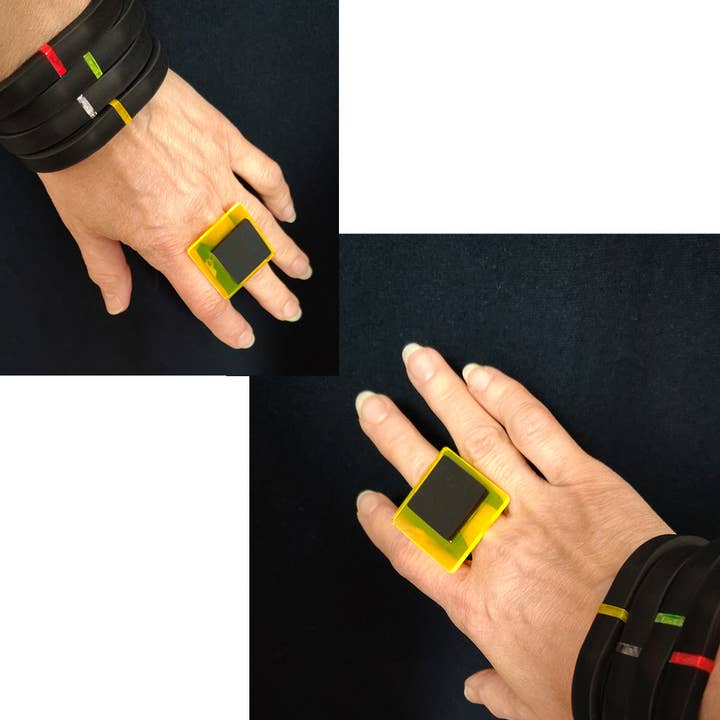 ALEX+SVET - Wholesale Bangle Bracelet - TORY black rubber bracelet ESSENTIALS 4