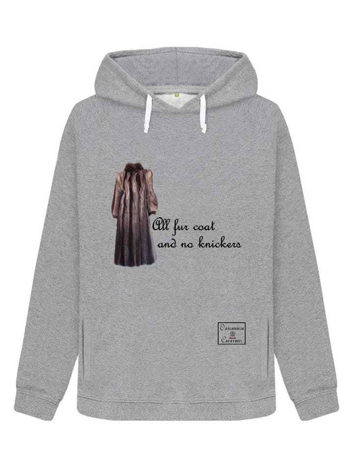 Sudadera con capucha de abrigo de piel y sin bragas para mujer para venta al por mayor de Outlandish Creations