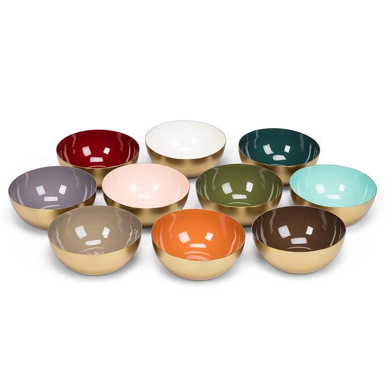 Abbott - Wholesale Bowl - Mini Enamel Bowl-Taupe-4"D1