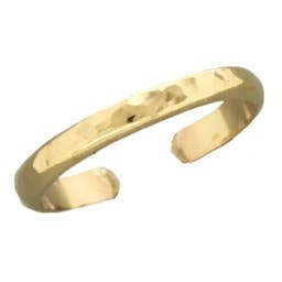 Hammered Band Adjustable Toe Ring for wholesale by Mark Steel Jewelry