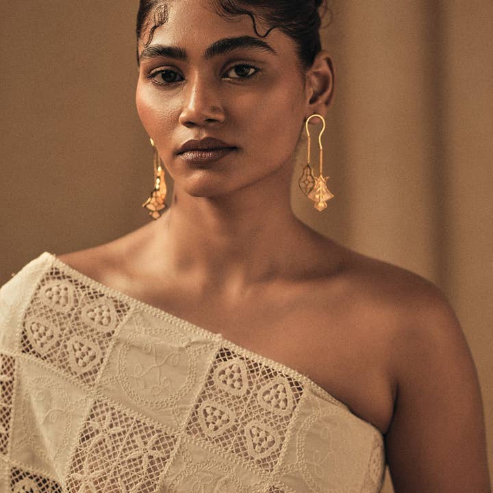 HAMSA EARRINGS for wholesale by Dhwani Bansal