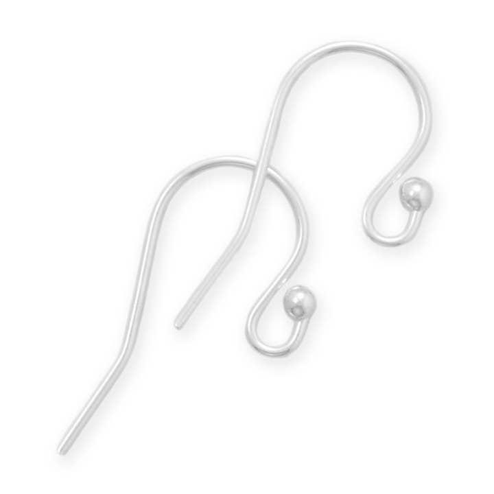 Silver Stars Collection - Wholesale Craft Supplies - Shiny Sterling Silver Earring French Wires (5 Pair) 0