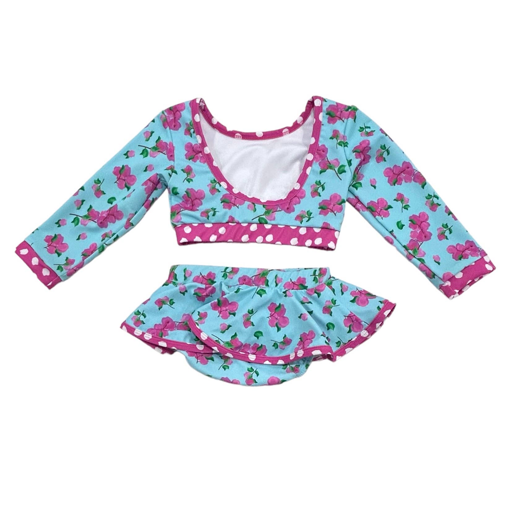 Sugar Bee Clothing – wholesale Two-piece swimsuit – Kids – Girls Swimsuit - Skirt Bikini - Bougainvillea8