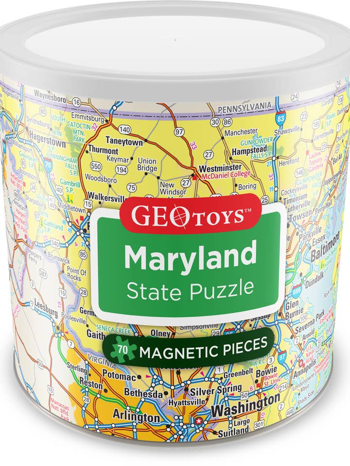 Geotoys 100 Piece Magnetic Puzzle - Maryland for wholesale by Geotoys