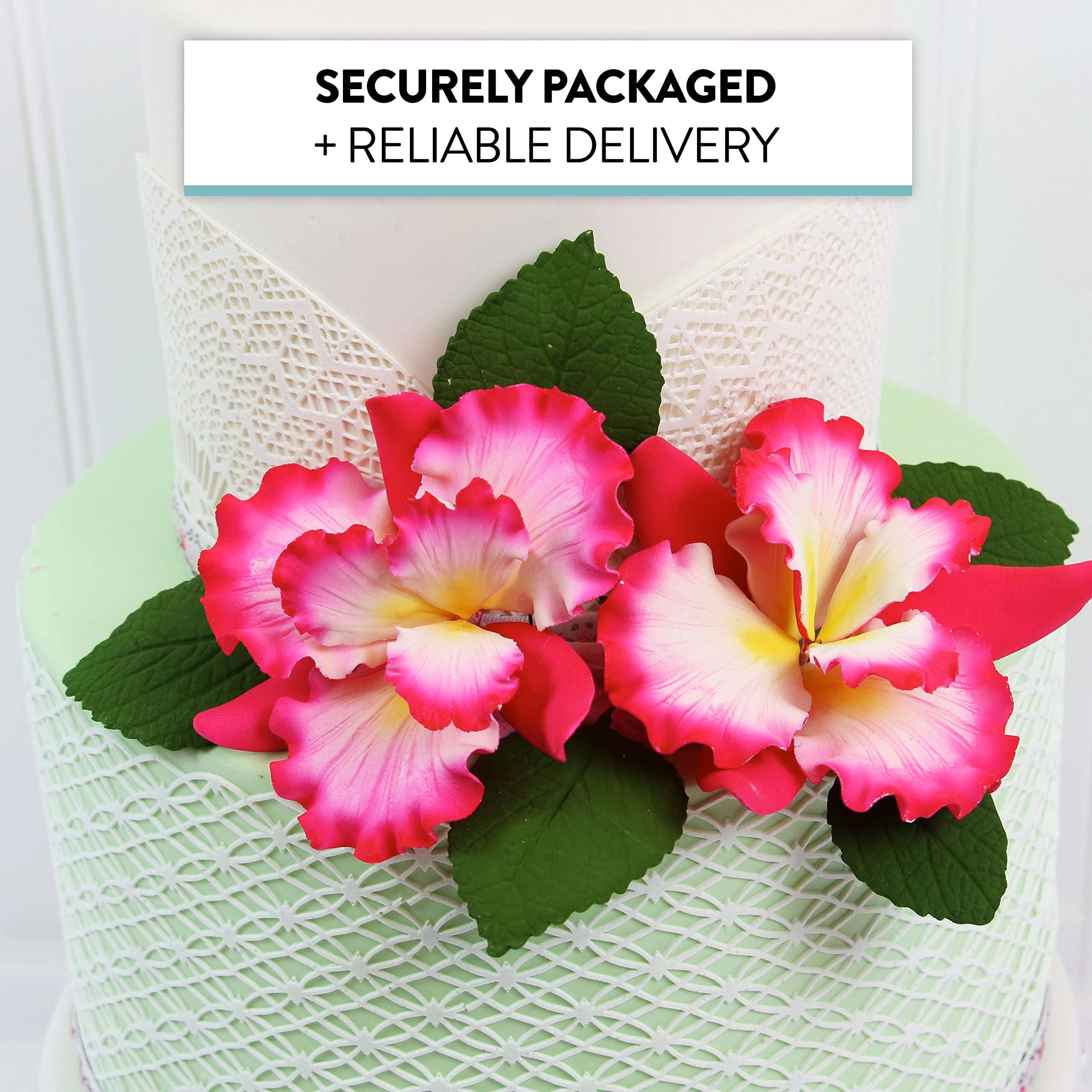 Global Sugar Art - Wholesale Cake/Cupcake Topper - Dutch Iris Sugar Cake Flower, Cake Topper by Global Sugar Art, Pink5