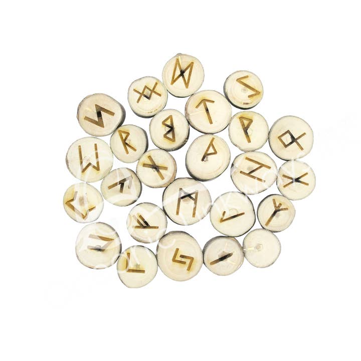 Oceanic Linkways Inc - Wholesale Meditation Supplies - RUNE SET - WOOD, POPLAR 20-30 MM