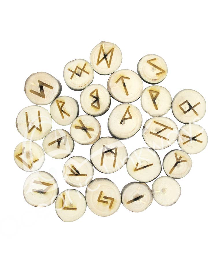 RUNE SET - WOOD, POPLAR 20-30 MM for wholesale by Oceanic Linkways Inc
