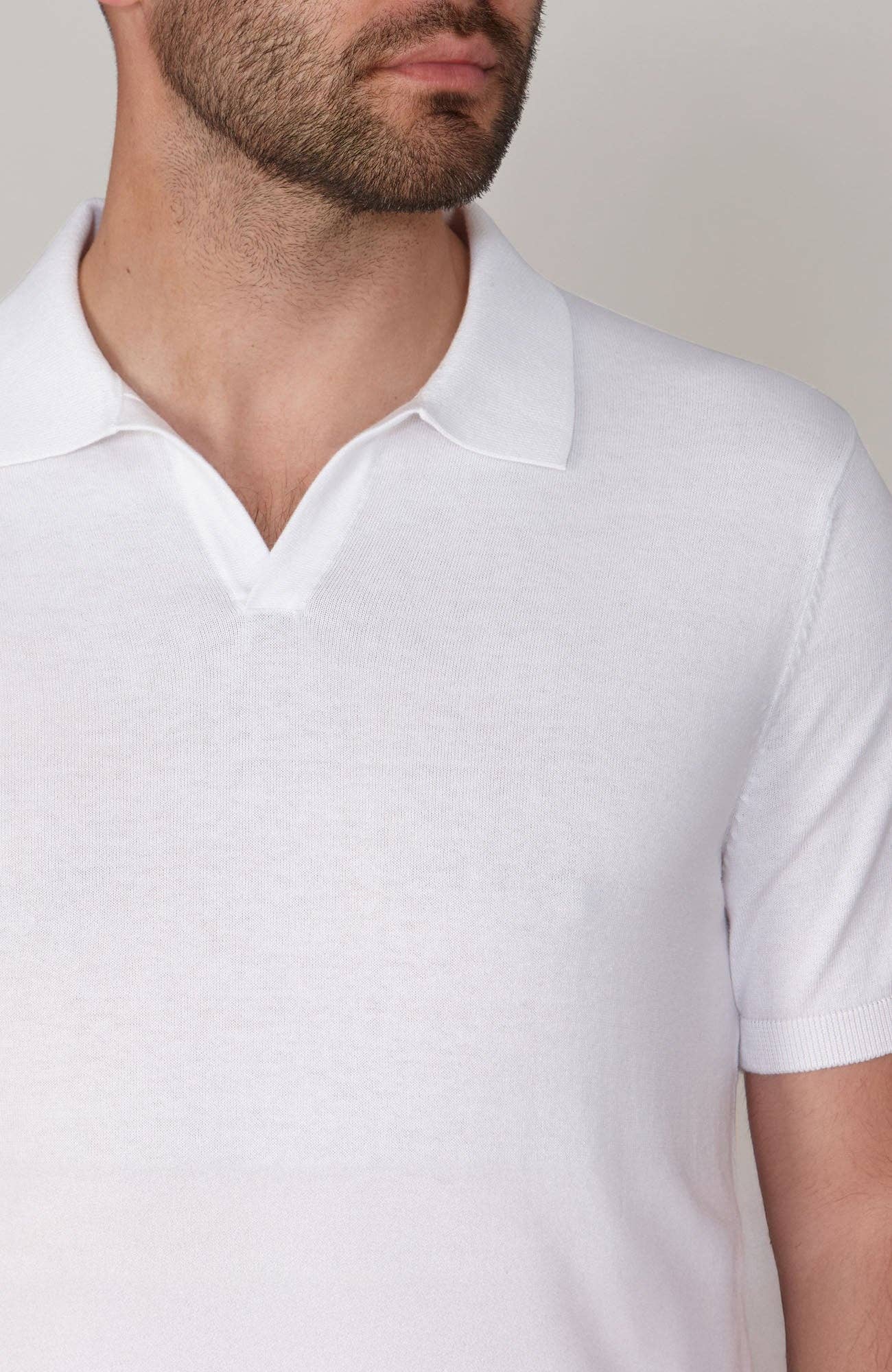 Paul James Knitwear - Wholesale Polo - Heren - Heren Ultra Fijne Katoenen Poloshirt Zonder Knopen15