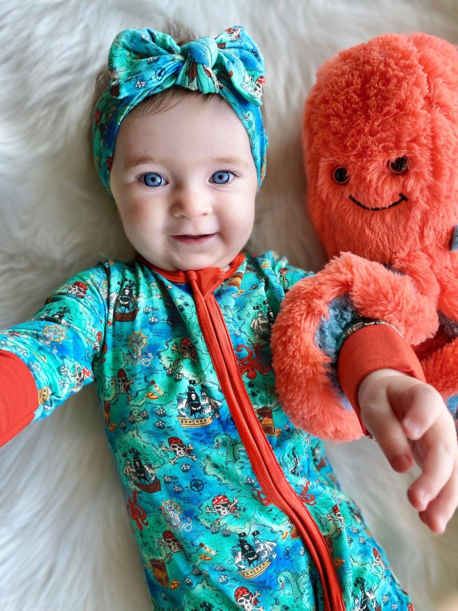 Free Birdees - Wholesale Hair Bow - Baby - Pirate High Seas Treasure Map Hair Bow2