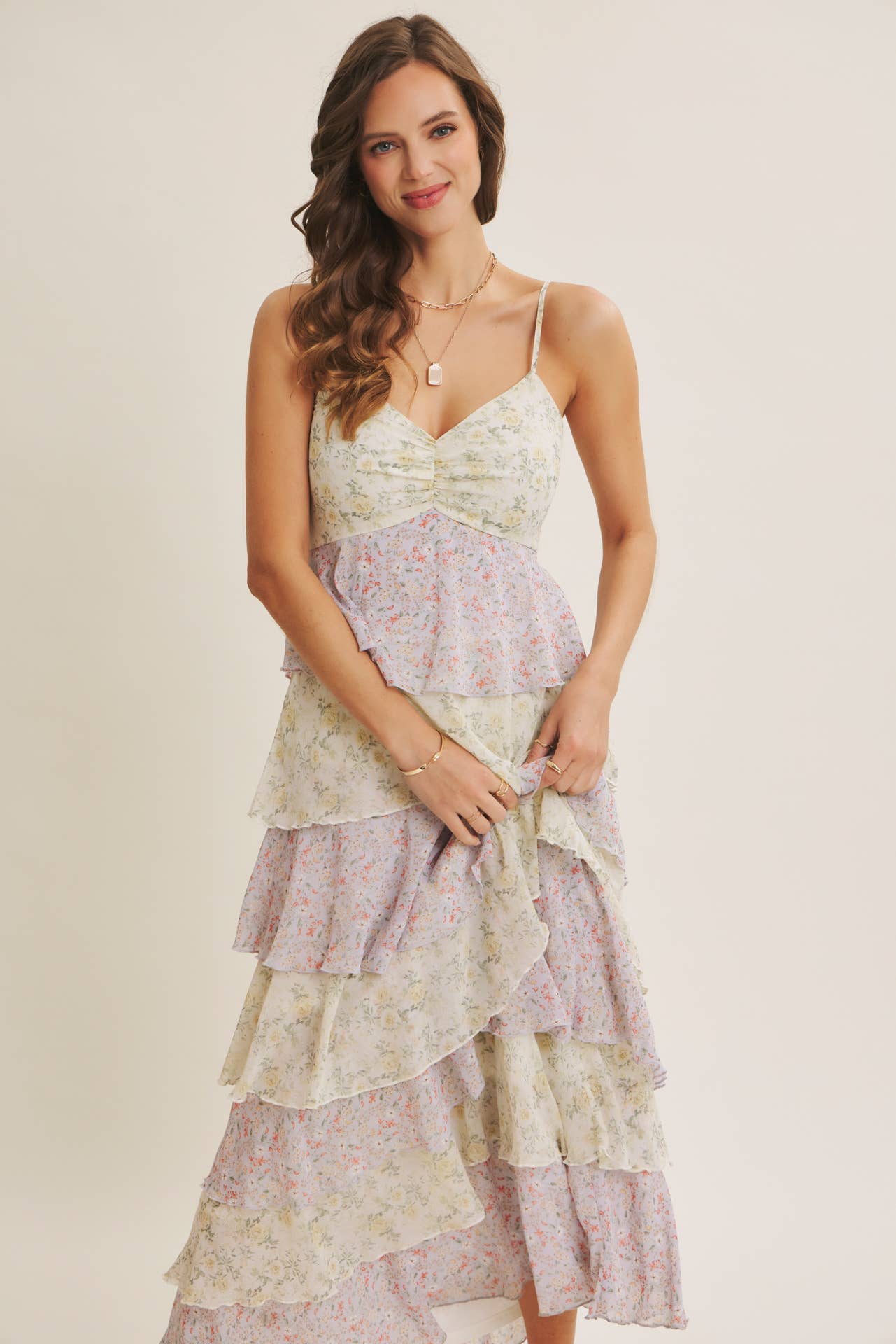 in february - Vente Robe – femme - DÉFINITION DE LA ROBE MAXI À VOLANTS FLORAUX FÉMINITÉ SANS SAISON25