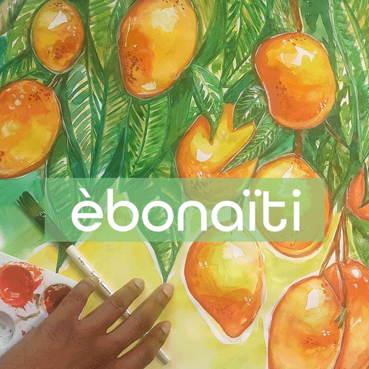 Ebonaiti - Wholesale Art Print - Mini Print Sweet Mango tropical watercolor2