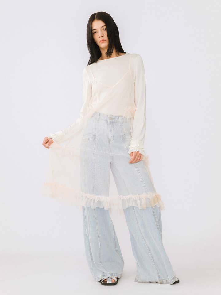 Gennemsigtig tyllslyngekjole for engroshandel hos CUBIC