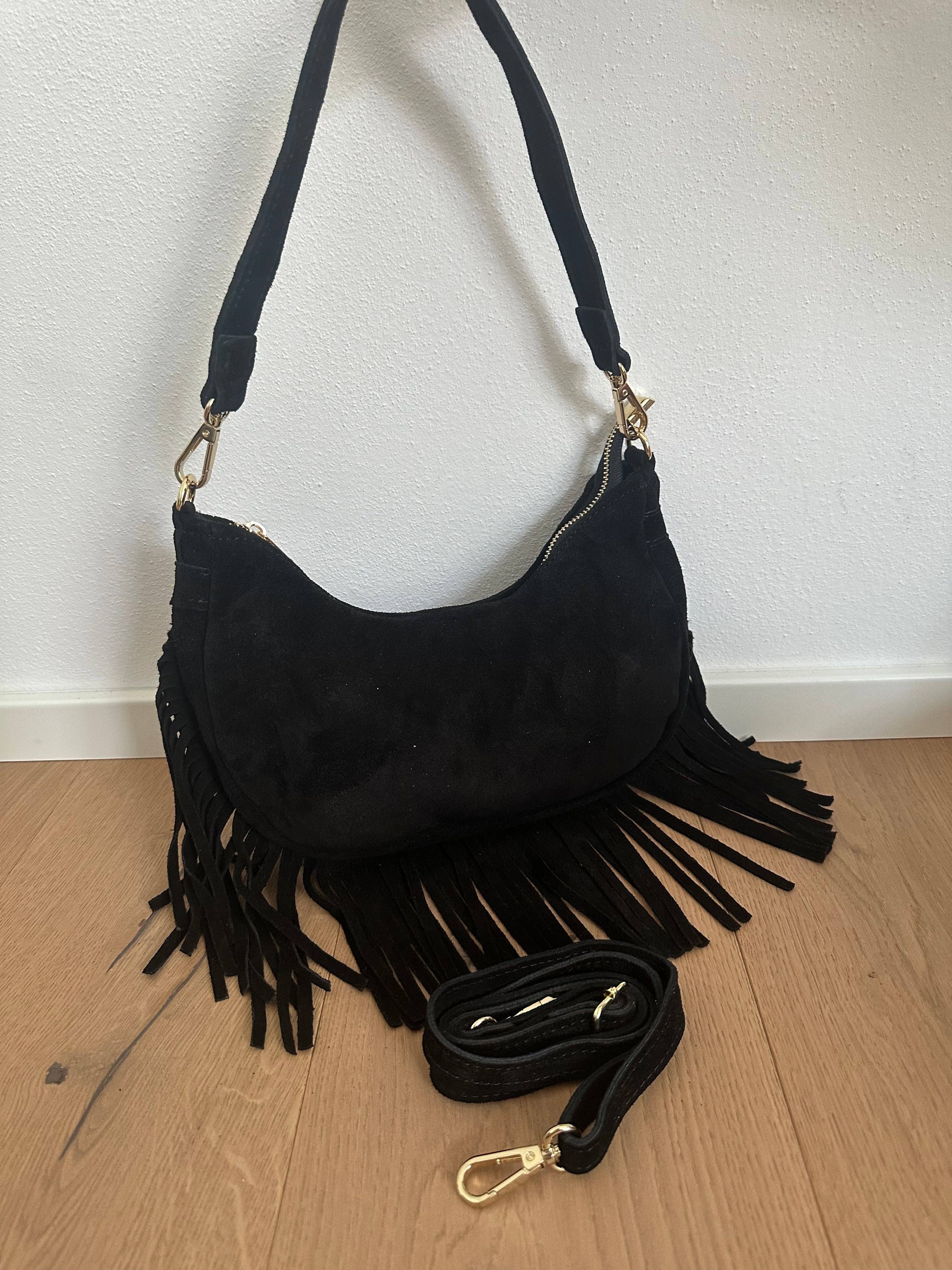 Zhade - Venta al por mayor Bolso con correa - Mujer - NINFEA - bolso de hombro de ante con flecos3