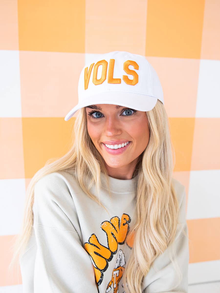Southern Made Tees - Wholesale Baseball Cap - Women's - "VOLS" White Baseball Cap0