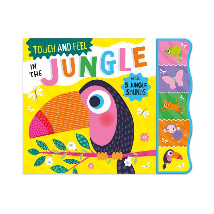 Libro de Sonidos de Silicona Toca y Siente en la Selva - Diversión Táctil para Niños de 3 Años en Adelante - 5 Botones de Sonido para Presionar y Jugar para venta al por mayor de Robert Frederick Ltd