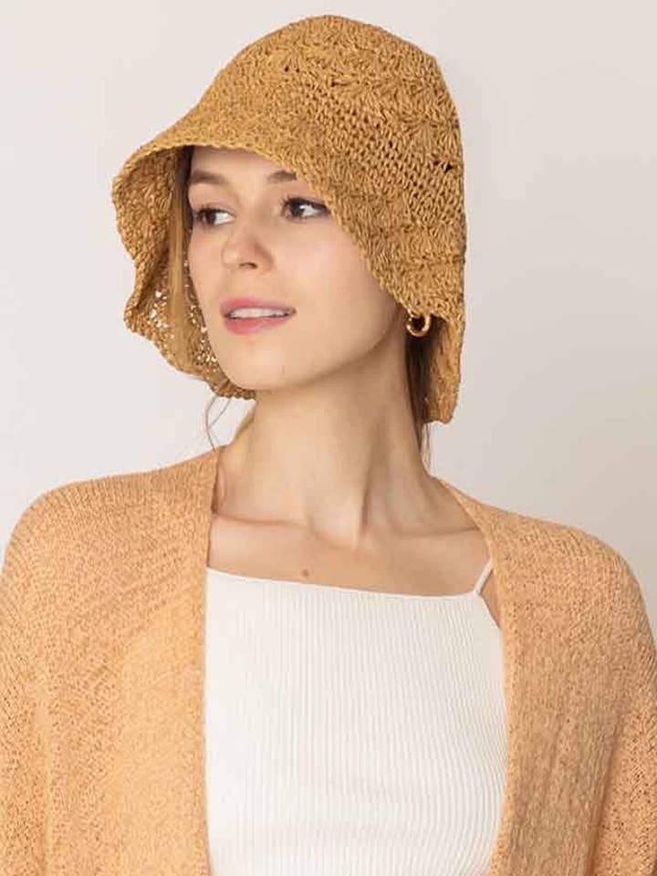 STRAW BUCKET HAT for wholesale by Shop Neighbors