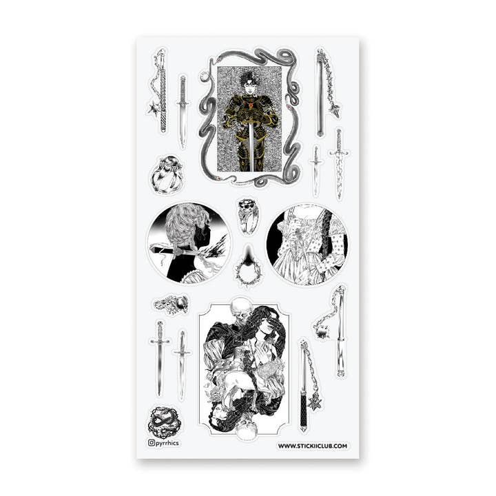 Heroic Heart Sticker Sheet for wholesale by STICKII