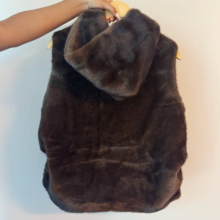 Ellison+Young - Wholesale Outerwear Vest - Women's - Real Feel Faux Mink Fur Hooded Vest7
