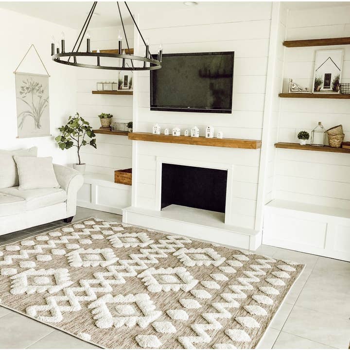 Well Woven - Wholesale Area Rug - Chiara Tribal Moroccan Beige High-Low Flat-Weave Rug10