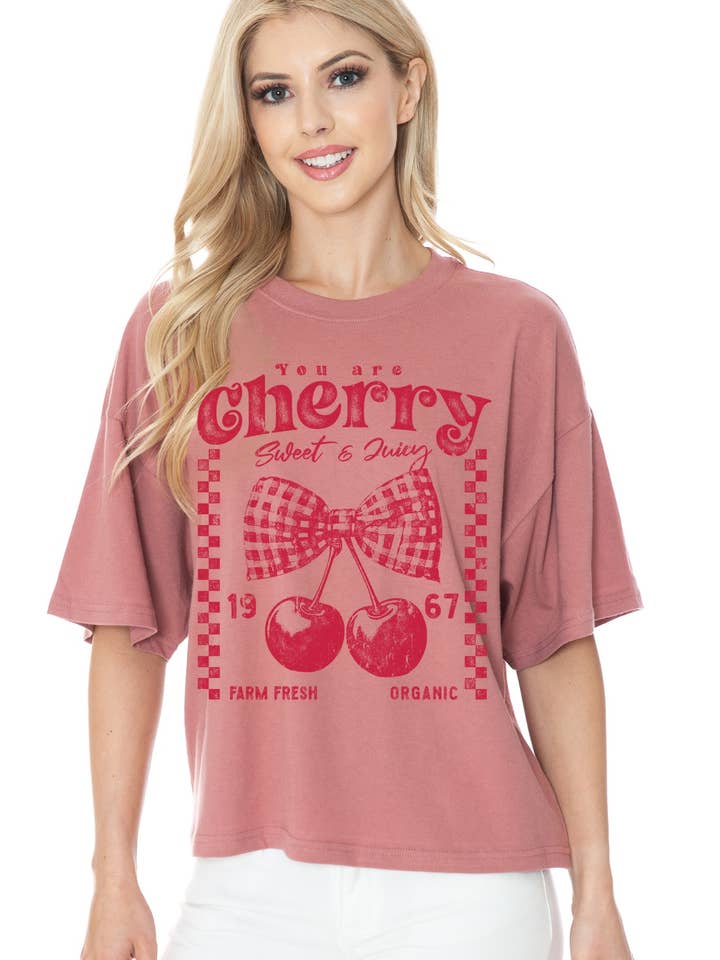 Vous êtes douce et juteuse comme une cerise - Haut court pour la vente par BouTeeQue Closet