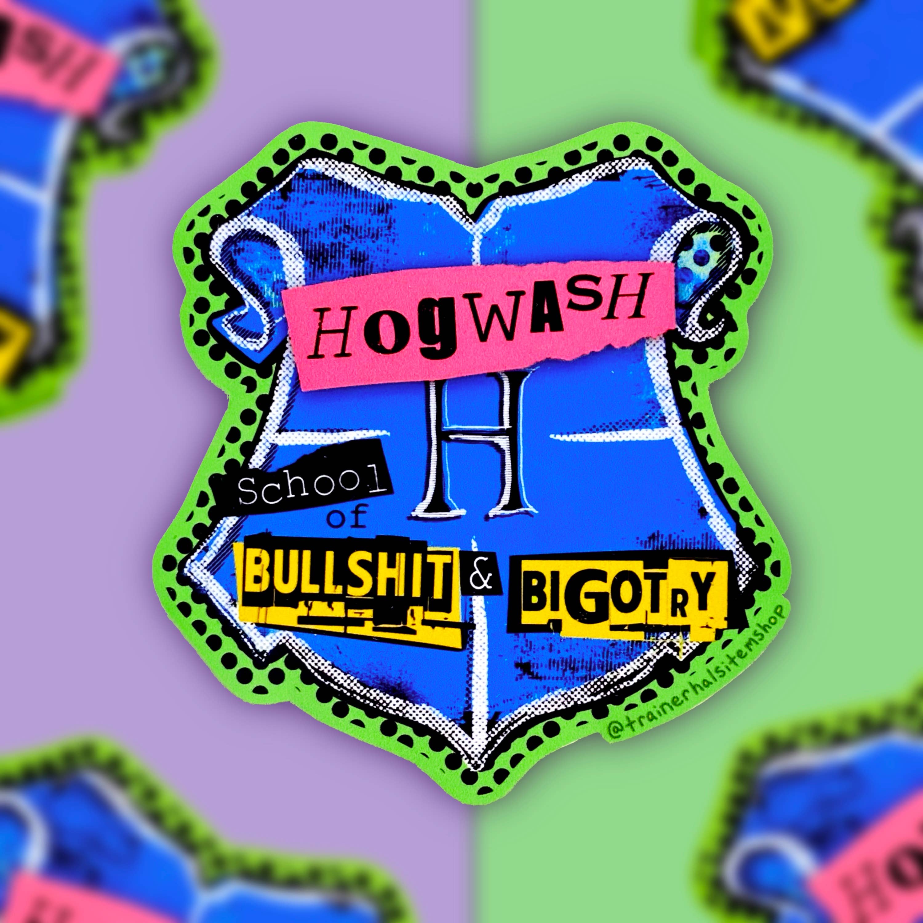 Trainer Hal’s Item Shop – Engroshandel Klistermærke – Anti-TERF Troldmandsskole Sticker Trans Pride Punk Rock Rebel2