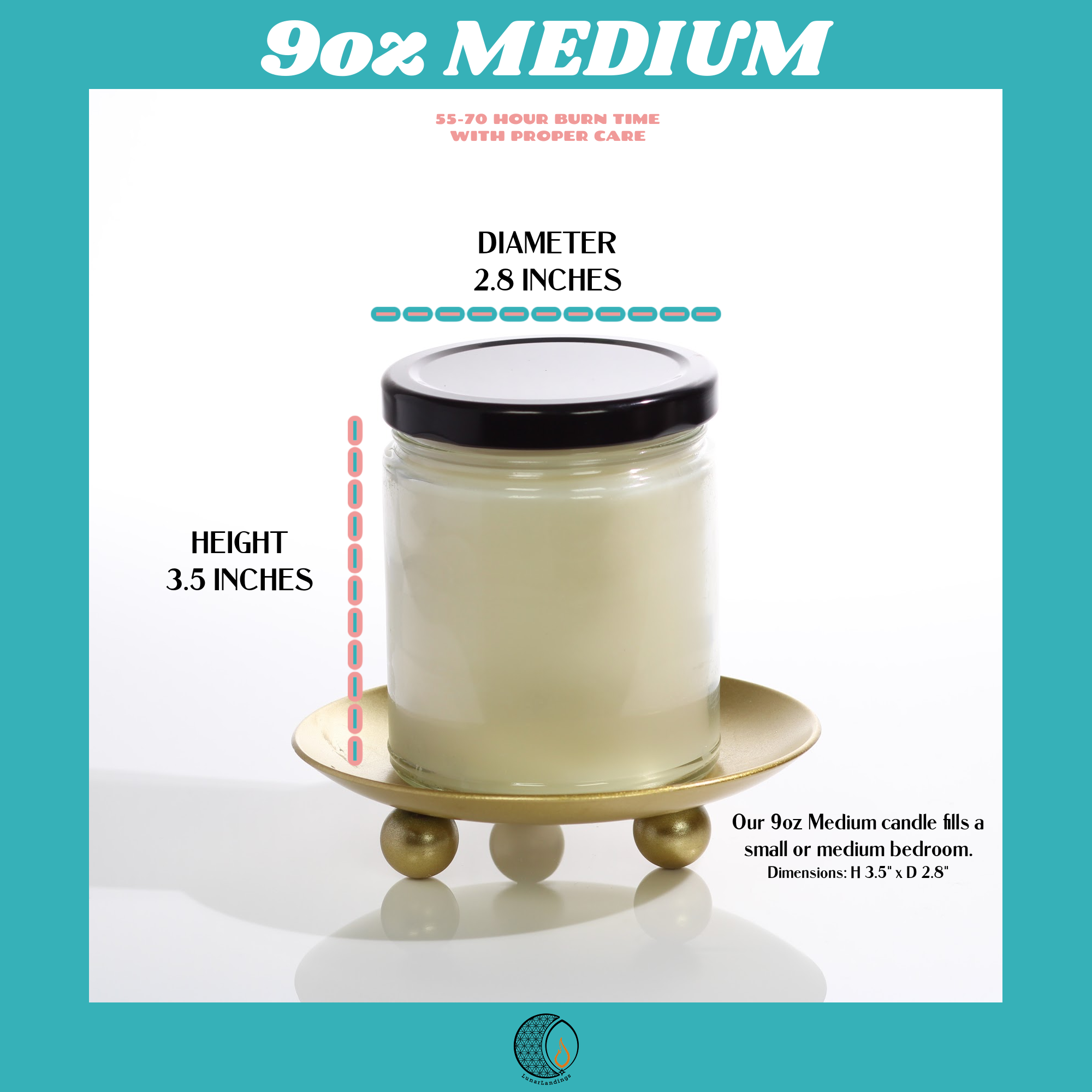 Lunar Landings – Engroshandel Glaslys – Sort Hindbær Vanilla Soja3