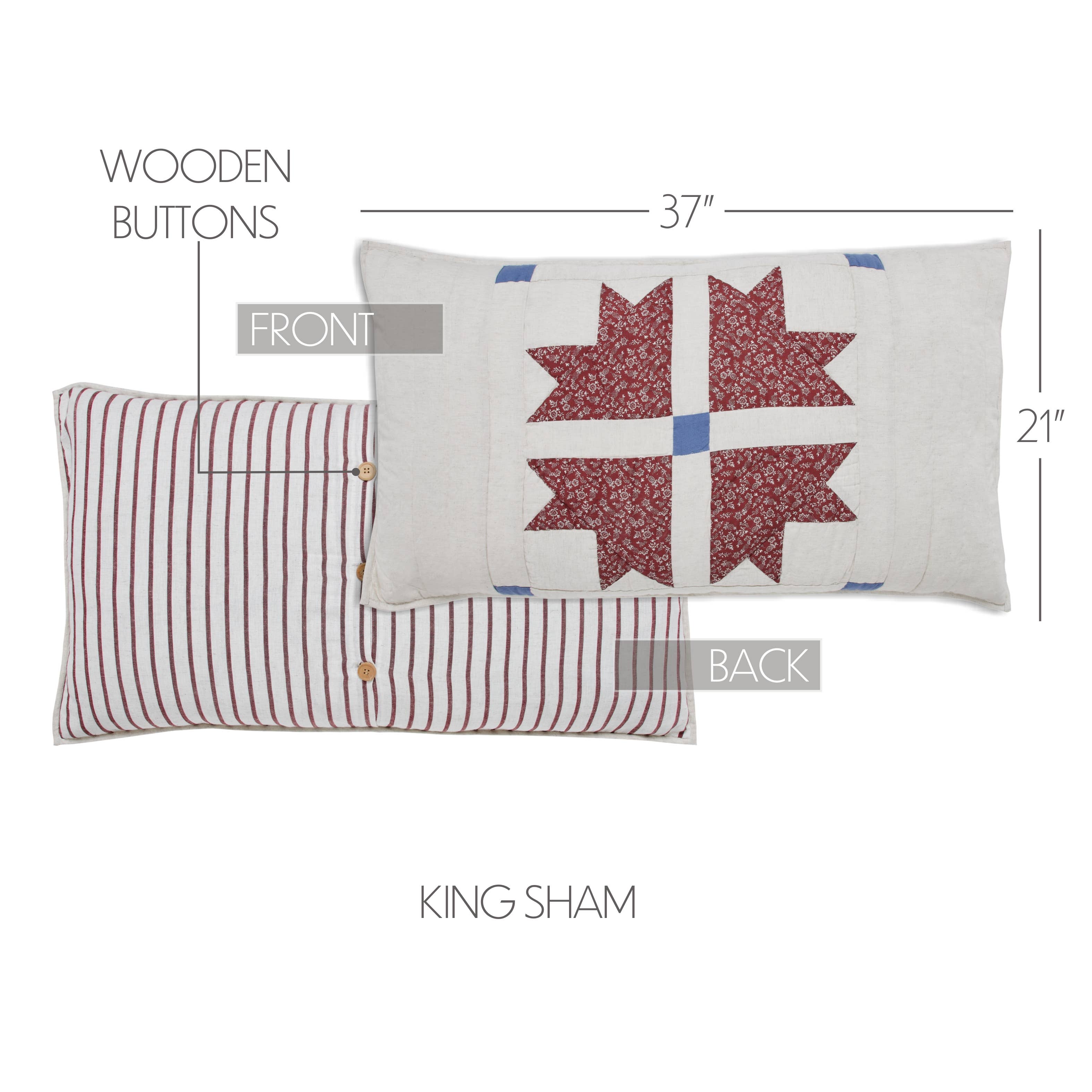 VHC Brands - Wholesale Bedding Pillowcase/Sham - Celebration King Sham 21x373