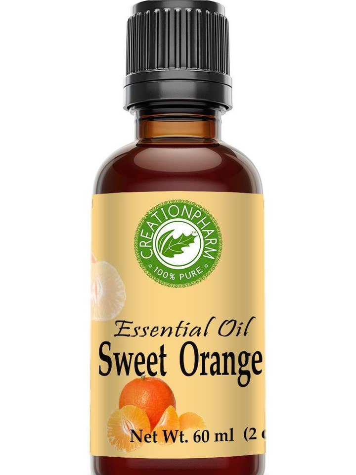 Olio Essenziale di Arancia Dolce 2 Oz 100 Percento Puro di Creation Pharm Grado Aromaterapia per la vendita all'ingrosso da parte di Creation Farm Inc