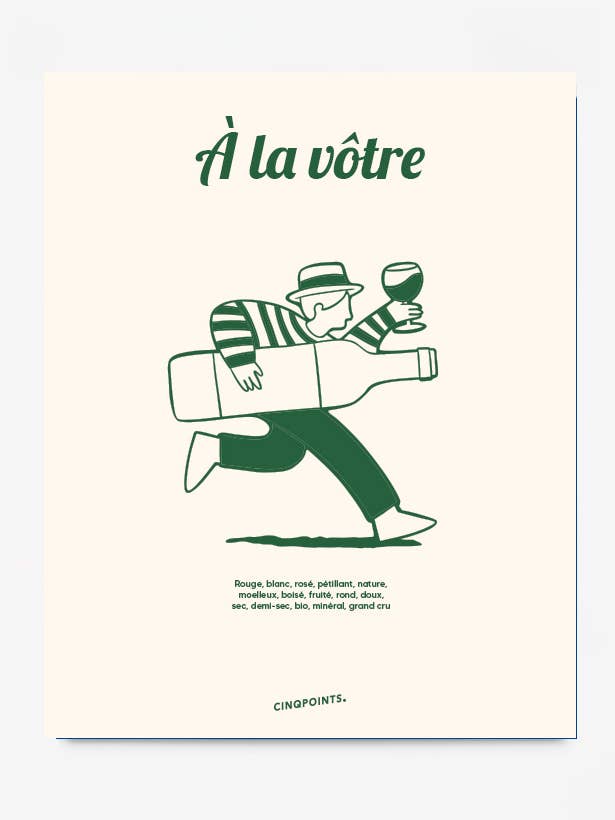 Poster A la Vôtre Christmas Gift Idea for wholesale by Cinqpoints