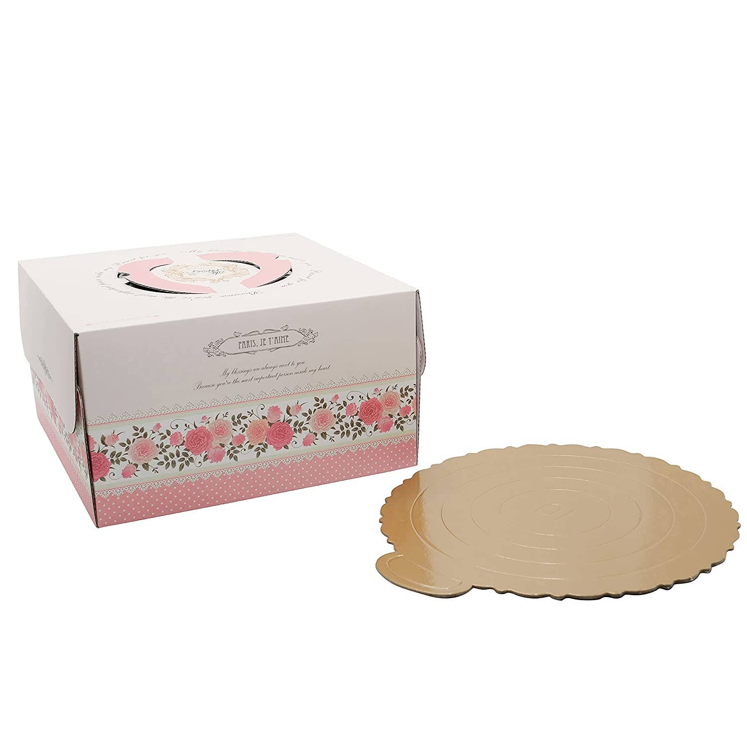 EcoQuality – wholesale Cake stand – Design Bakery Cake Boxes 12 x 12 x 5 Inch6