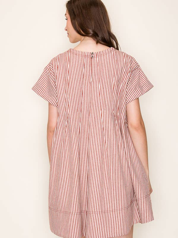 Star Drop - Wholesale Dress - Women's - STRIPE SWING SHORT DRESS- SDD63754