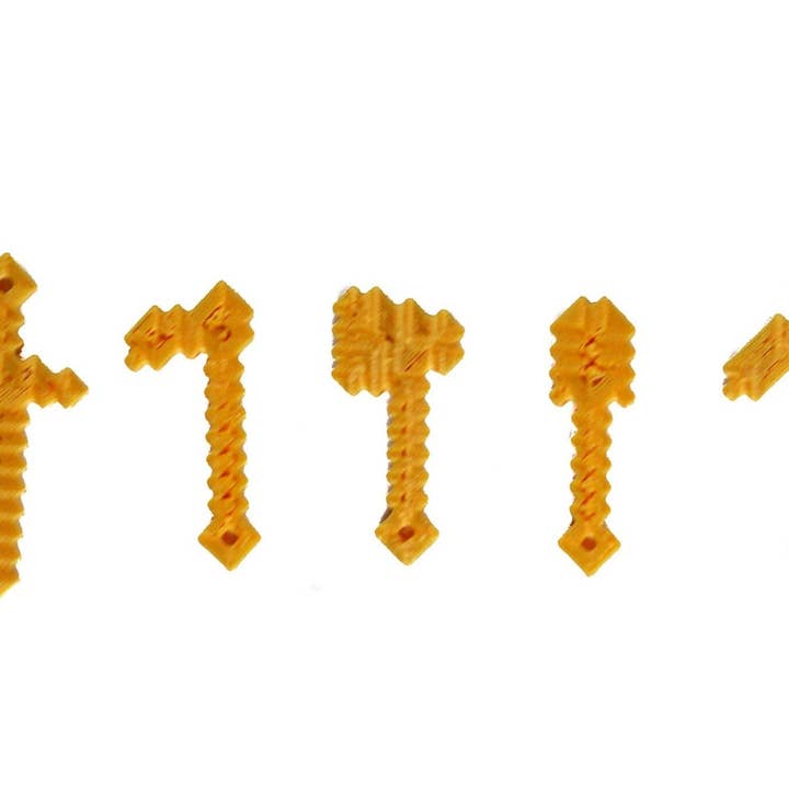 Clever Contraptions - Wholesale Jewellery set - Set of Each of the 5 Minecraft Tools in Your Choice of Material1