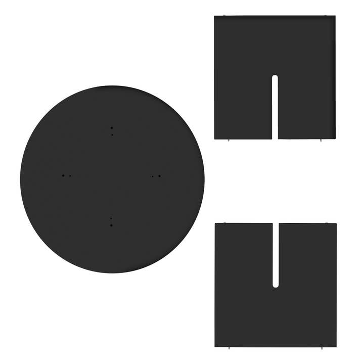 Really Nice Things - Wholesale Coffee Table - Black 120cm Lacquered MDF Round Table 3cm2