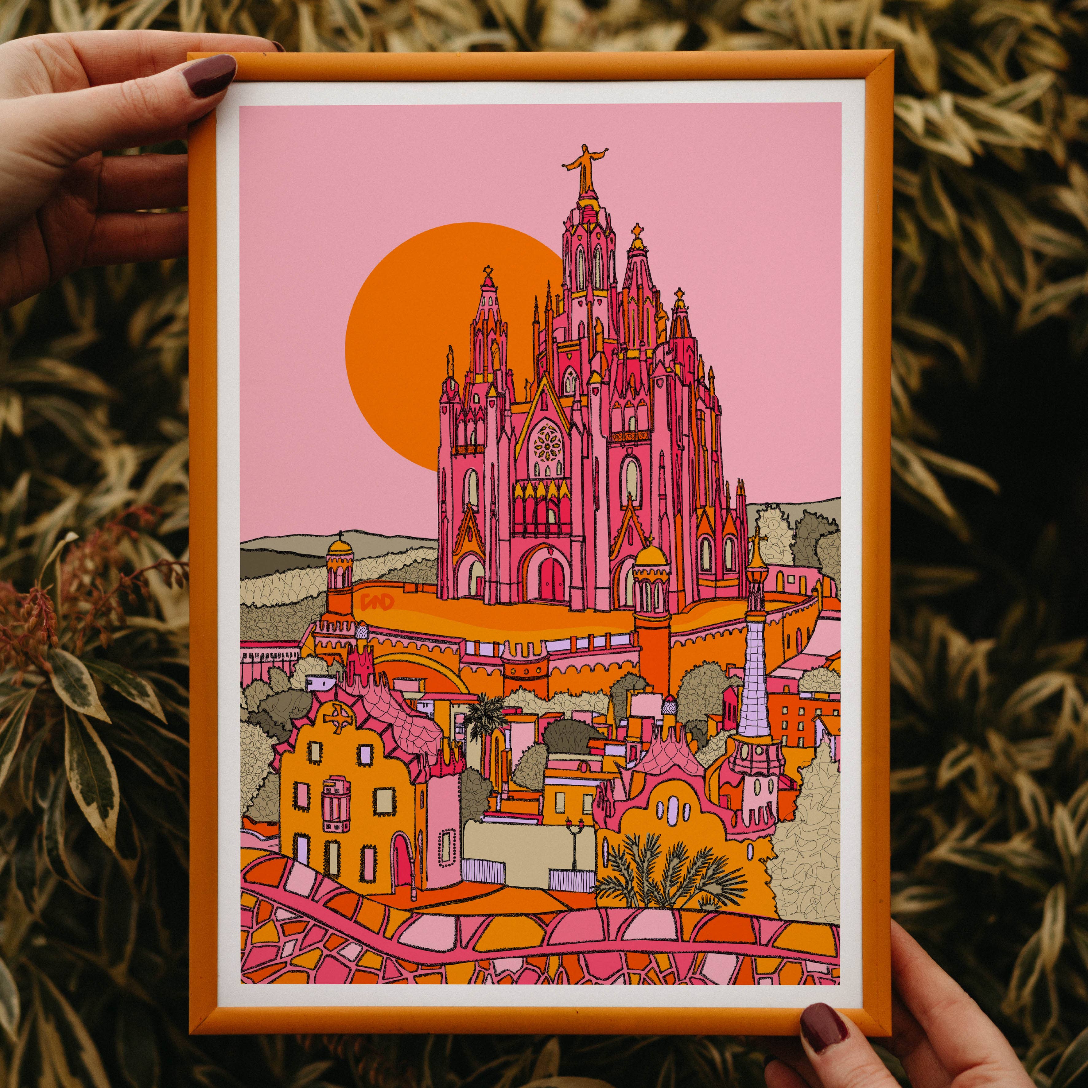 Freya Niamh - Wholesale Art Print - Colourful Barcelona Art Print- Statement City Print0