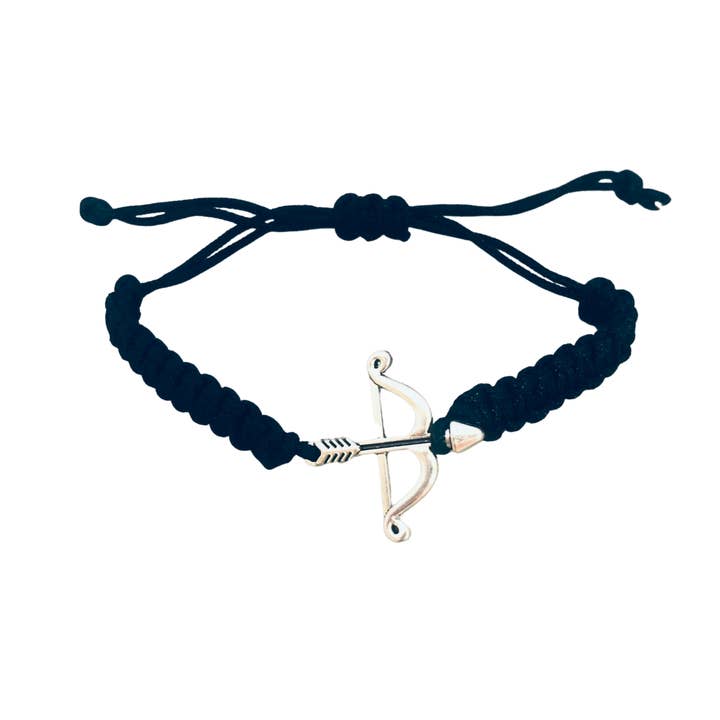 Archery Adjustable Black Rope Bracelet for wholesale by Sportybella
