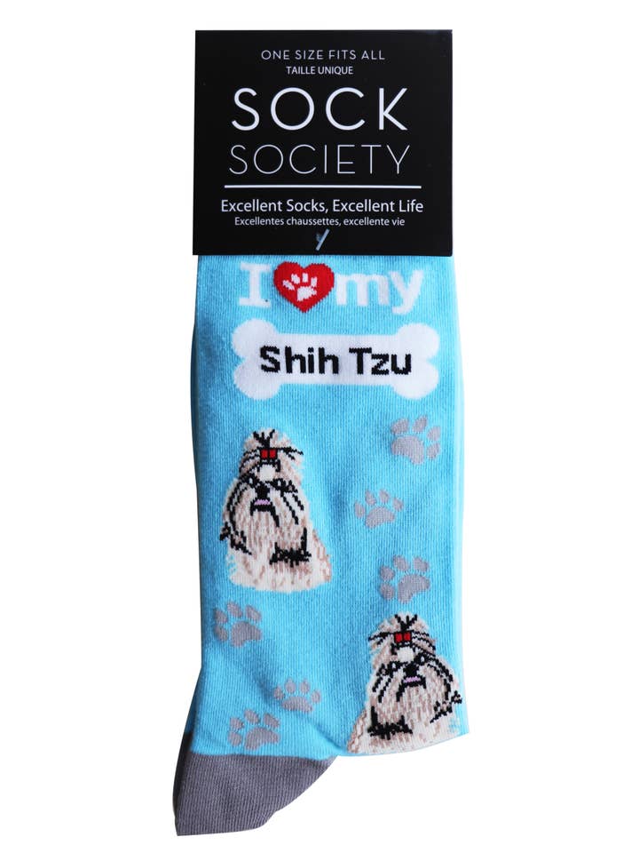 SoXcellent - Wholesale Socks - Unisex - I Love Dogs Shih Tzu Unisex Funny Socks6