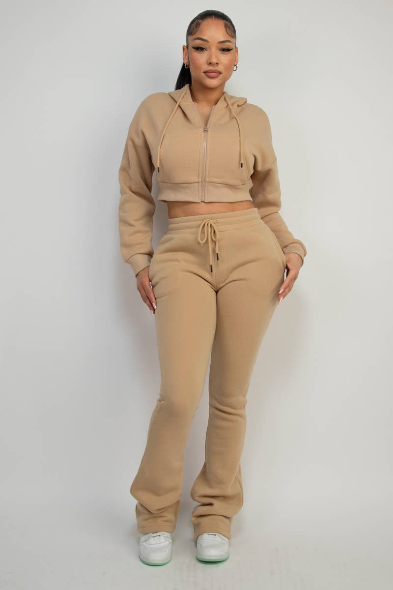 Boswell - Venta al por mayor Conjunto de ropa cómoda - Mujer - CONJUNTO DE SUDADERA CON CAPUCHA Y PANTALONES DE FORRO POLAR2