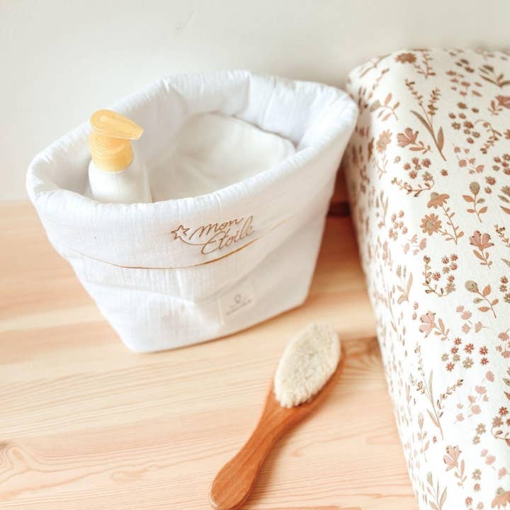 Cesta de Almacenamiento Suave "Mi Estrella" | Accesorio Decorativo de Lujo Blanco y Dorado para venta al por mayor de Tom & Mila