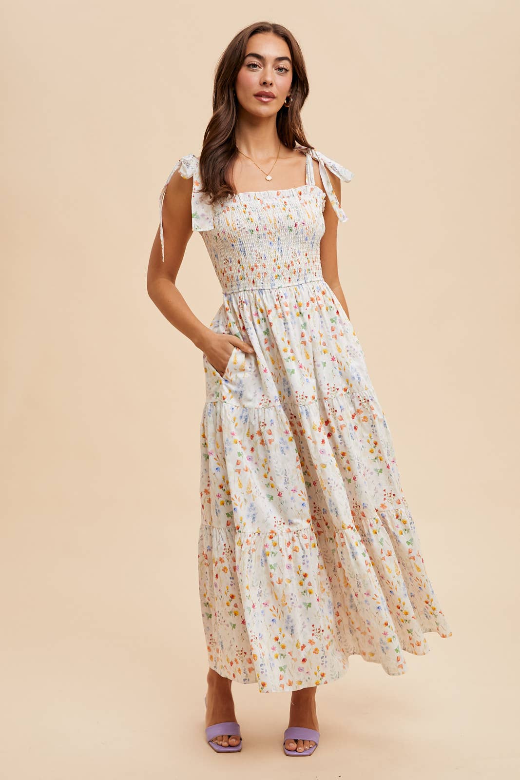 In Loom - Wholesale Jurk - Dames - Maxi-jurk met smockwerk5