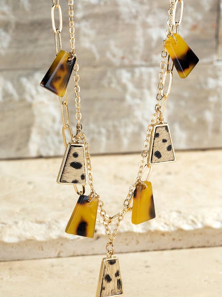 Äkta läder och sköldpadda hänge halsband för wholesale av Urbanista