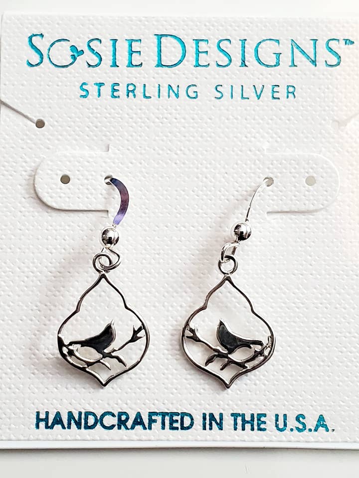 Silver Moroccan Bird Earrings for wholesale by Sosie Designs