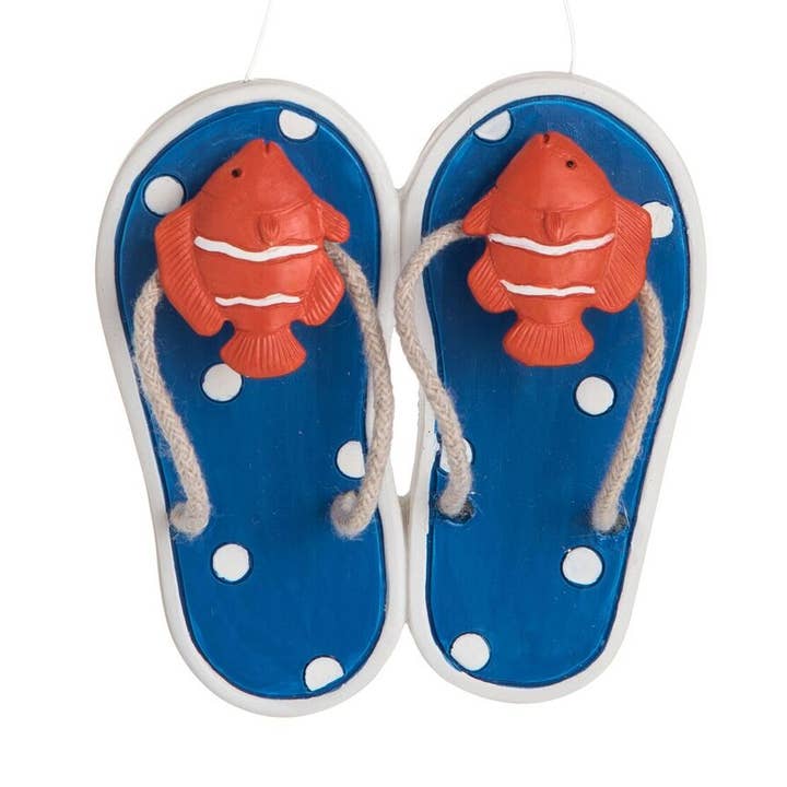 Ornement de poisson en tongs de Noël pour la vente par Beachcombers