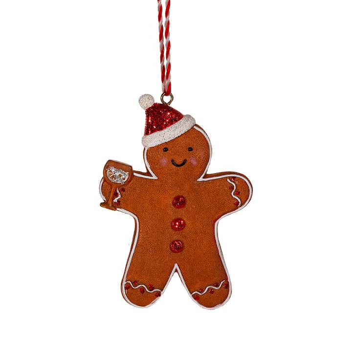 Gin-gerbread Men Hanging Decorations -Set of 3 for wholesale by Sass and Belle