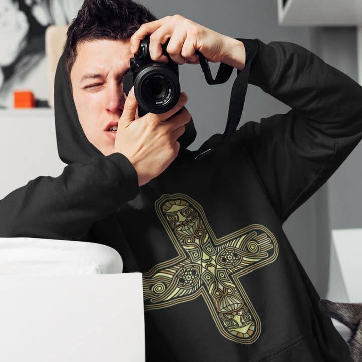 Moletom com capuz unissex Decross — Feito sob encomenda — Escolha de cores por atacado de symbolika