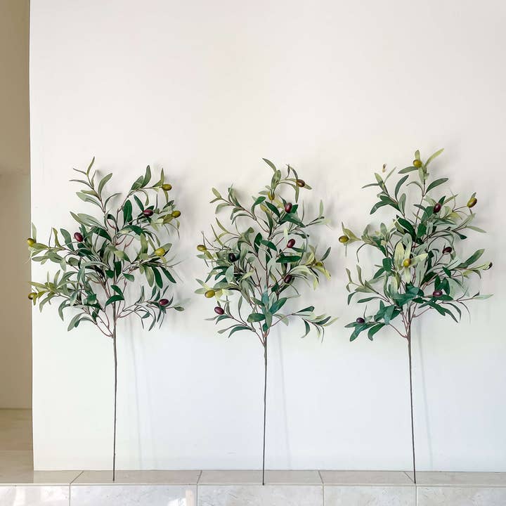 Hycroft Home Decor - Wholesale Artificial Plant - Olive Branch Stem 31" Faux Greenery4