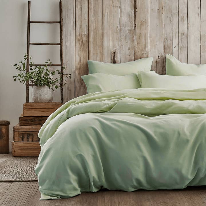 Tache Sage Green Duvet Cover Set (202-SG-DS) for wholesale by Tache Home Fashion